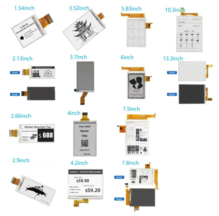 Модуль дисплея E Ink Epaer 1.54-10.3 дюйма