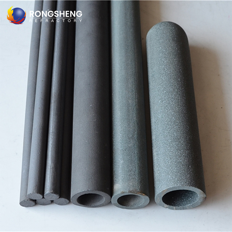 Rongsheng High Purity Silicon Carbide Rod Ceramic Kiln Furniture High Temperature Rbsic/Sisic/Sic/Carborundum Tubes