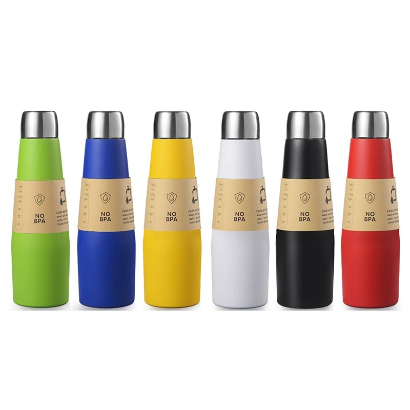 18oz SS304 Water Bottle Leak Proof Cola Shape Thermo Insulated Sports Flask Travel Mug Tumblers
