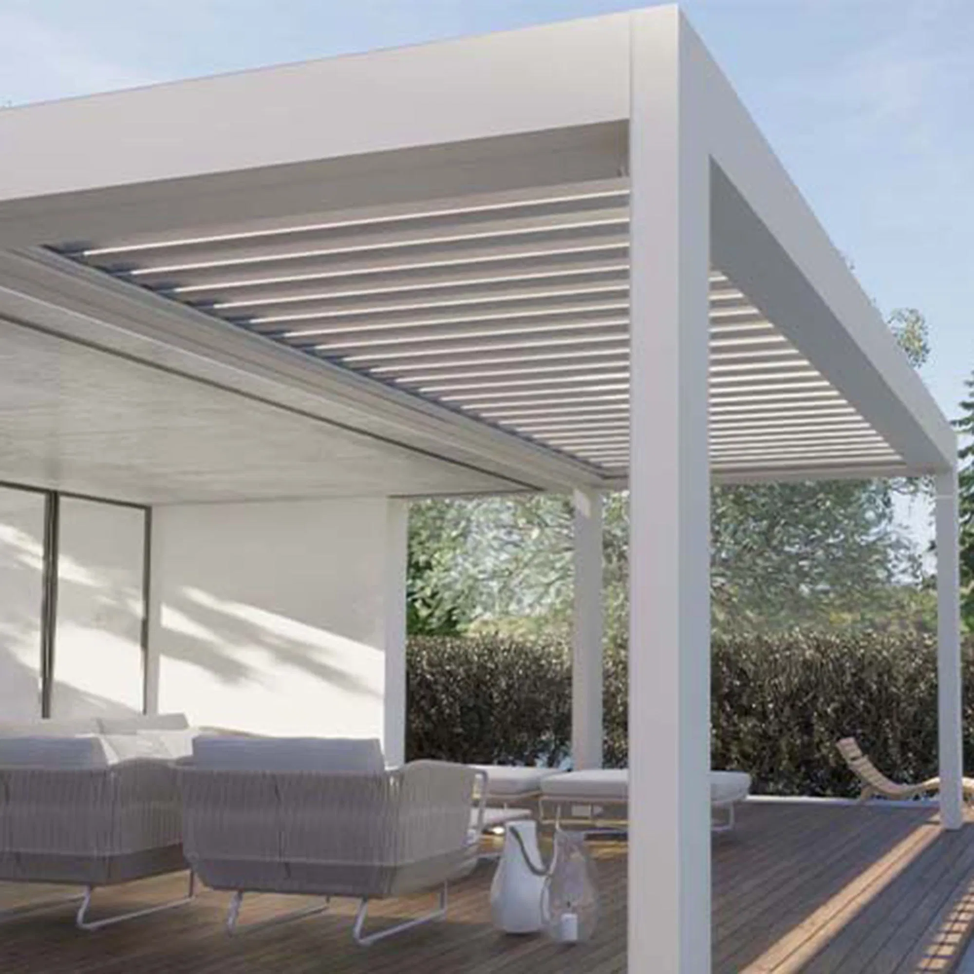 Автоматическая алюминиевая пергола с моторизованным тентом
