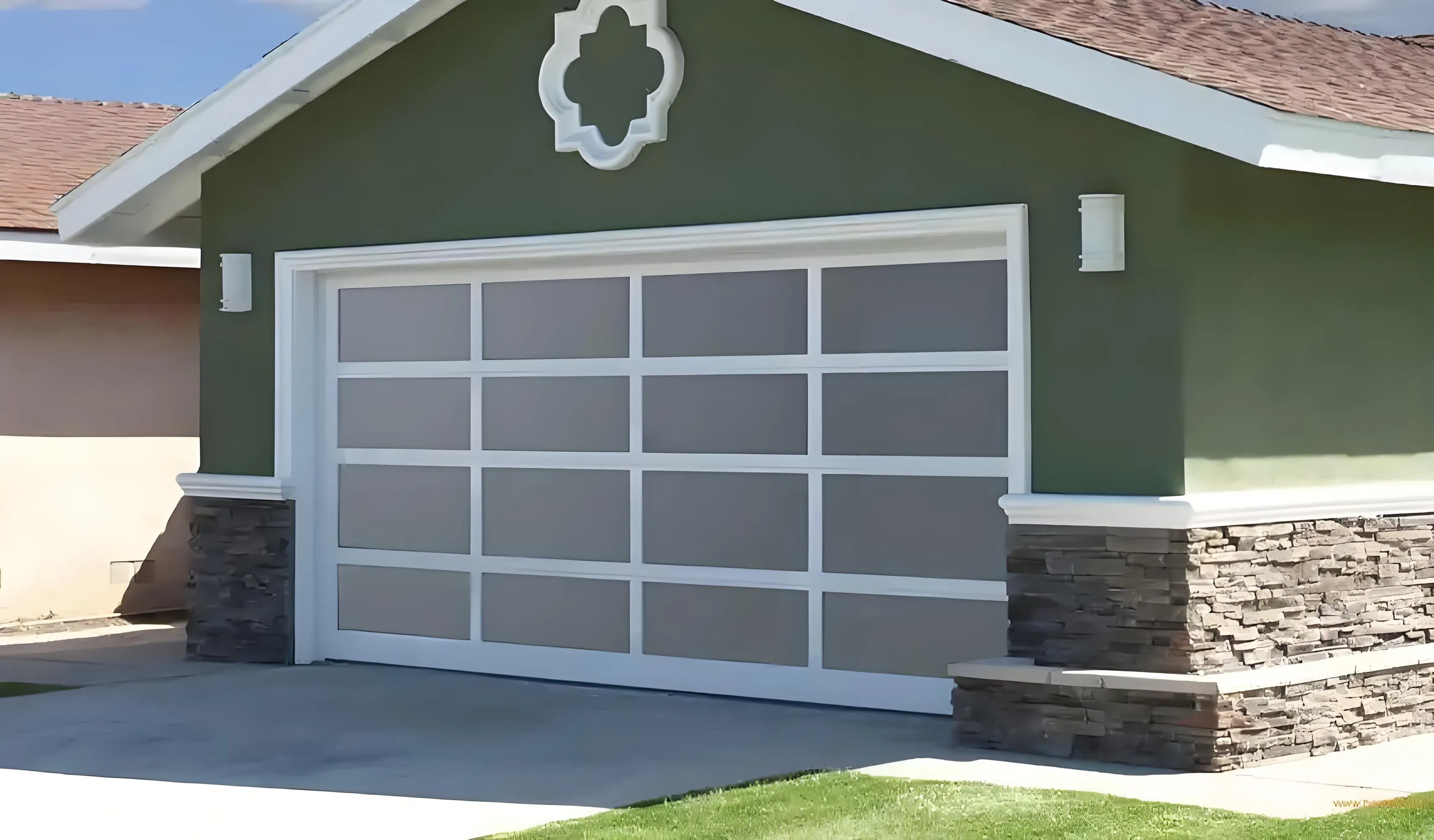 Premium Panoramic All Glass Sectional Garage Door with Minimal Aluminum Frame
