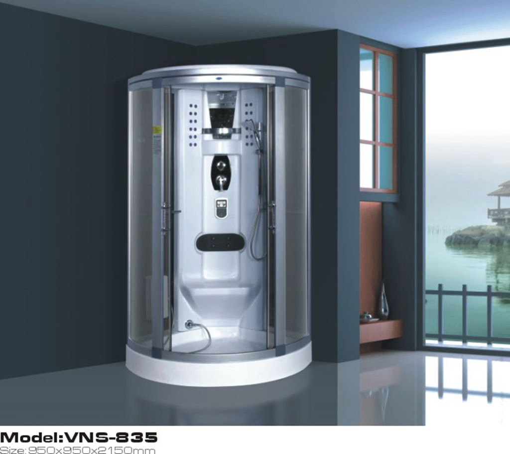 90cm Computer Massage Steam Sliding Tempered Glass Bathroom Shower Enclosure Cubicle