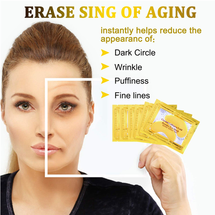 OEM Custom Luxury Gold Eye Bags Anti Aging Collagen Eye Patches Mask