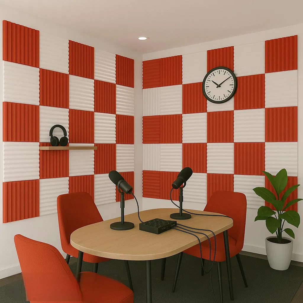 High Density and Fire Resistant Pyramid Acoustic Panels for Wall and Ceiling