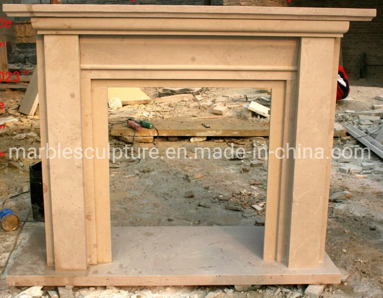 Factory Wholesale Modern Design Marble Mantel Natural Stone Fireplace Surround Figure Statue (SY-MF363)