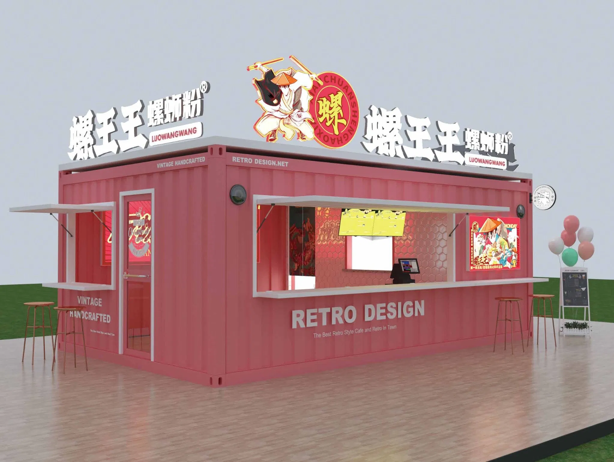 Luxury Z Type Folding Modern Prefabricated Houses Homes Ready to Live Mobile Container Coffee Maker Container