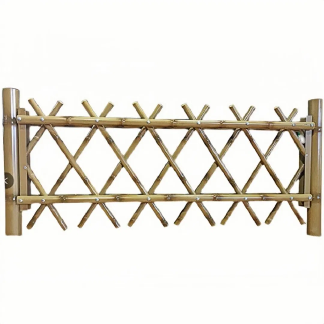 Courtyard & Garden Decoration: Telescopic, with Flower Stand Railing and Artificial IVY Simulated Bamboo Wooden Fence