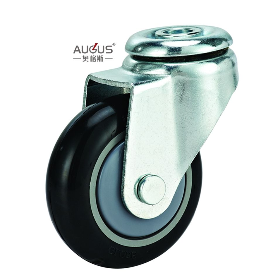 Augus Hot Sales Swivel PU TPR Castor Cart Wheels Stroller Casters Shopping Trolley Wheel