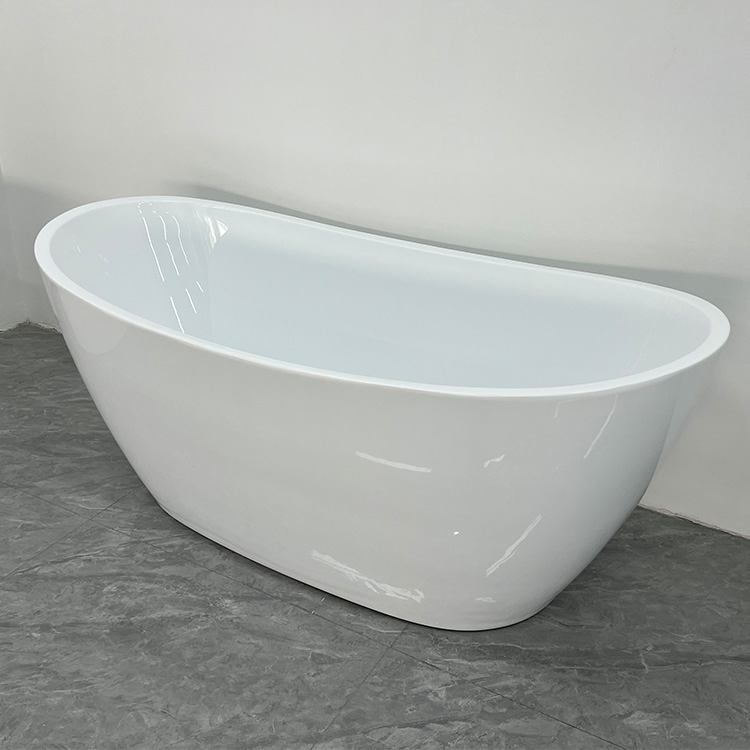 Factory Price Modern Acrylic Freestanding Bathtub Elegant Artistic Acrylic Freestanding Soaking Bathtub
