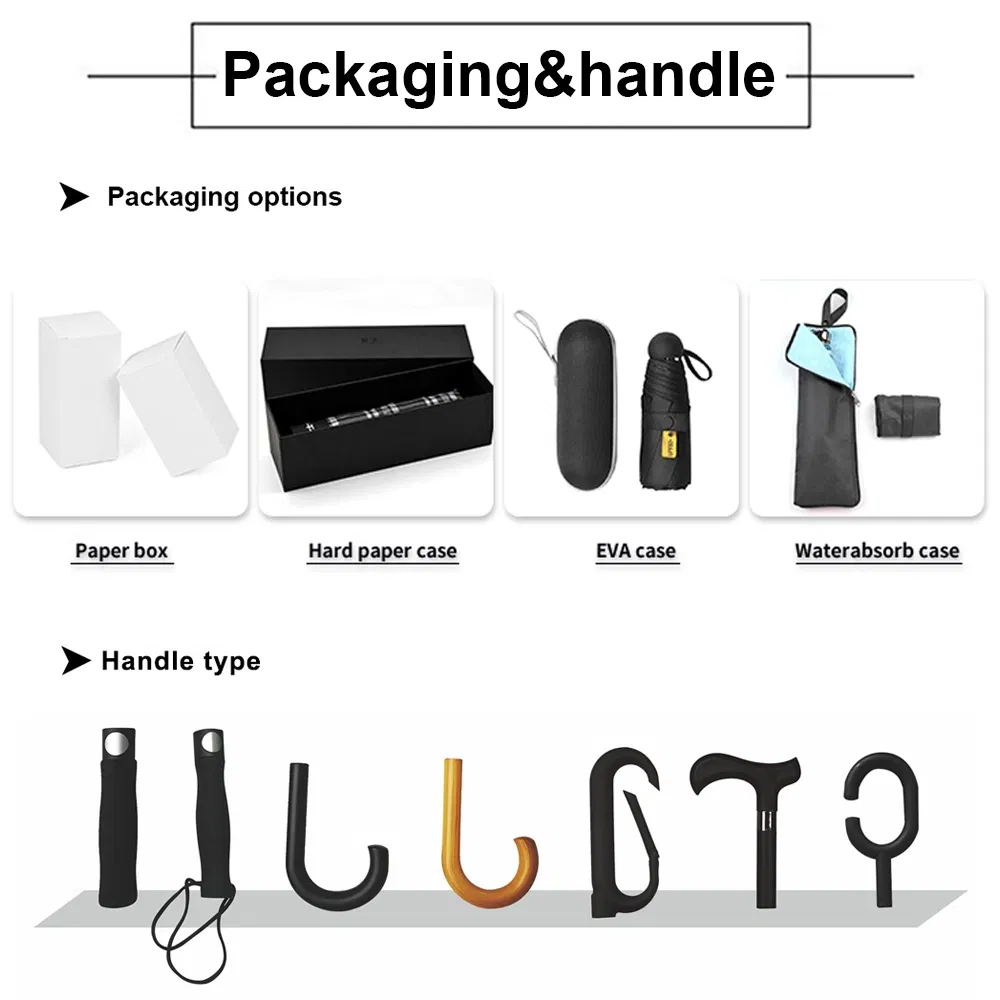 DICDE Automatic Open Close Umbrella Handle Custom Logo Wholesale Rain Umbrella