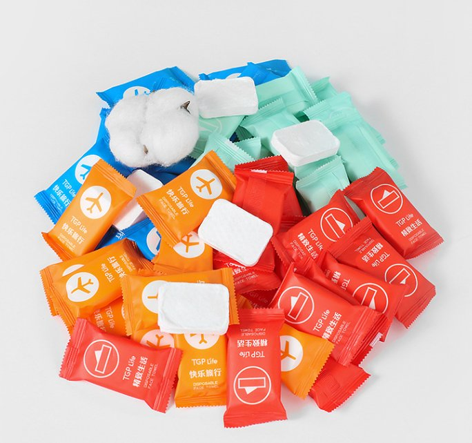 Wholesale Cheap Price Non -Woven Fabric Mini Compressed Disposable Towel for Face Cleaning