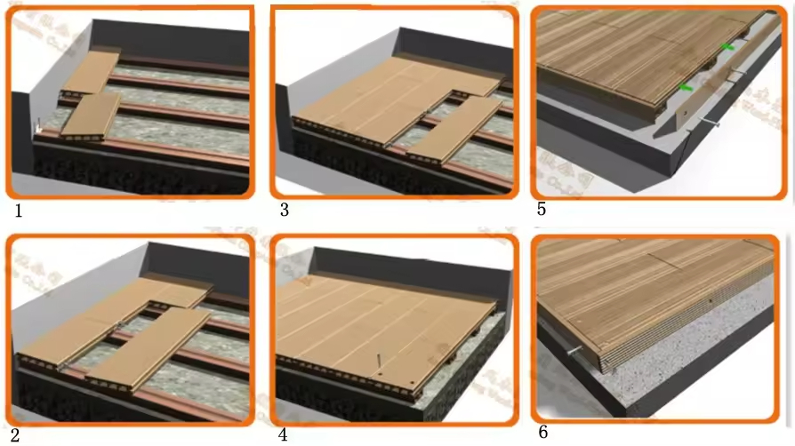 Террасная доска WPC 140x25 мм, 3D тиснение, анти-термит