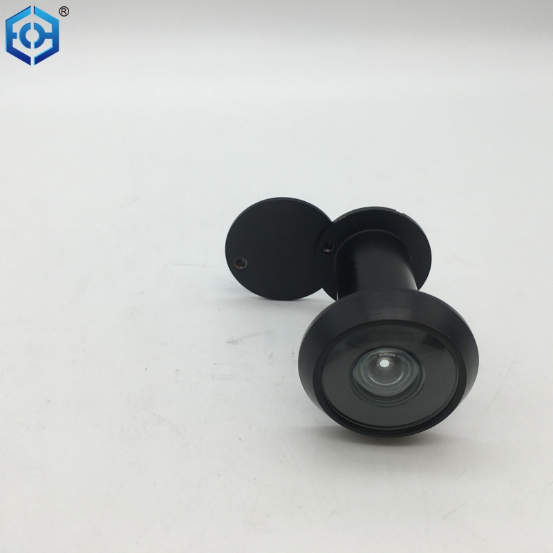 Black Brass Super Wide Angle Door Viewer Peep Hole with Cover