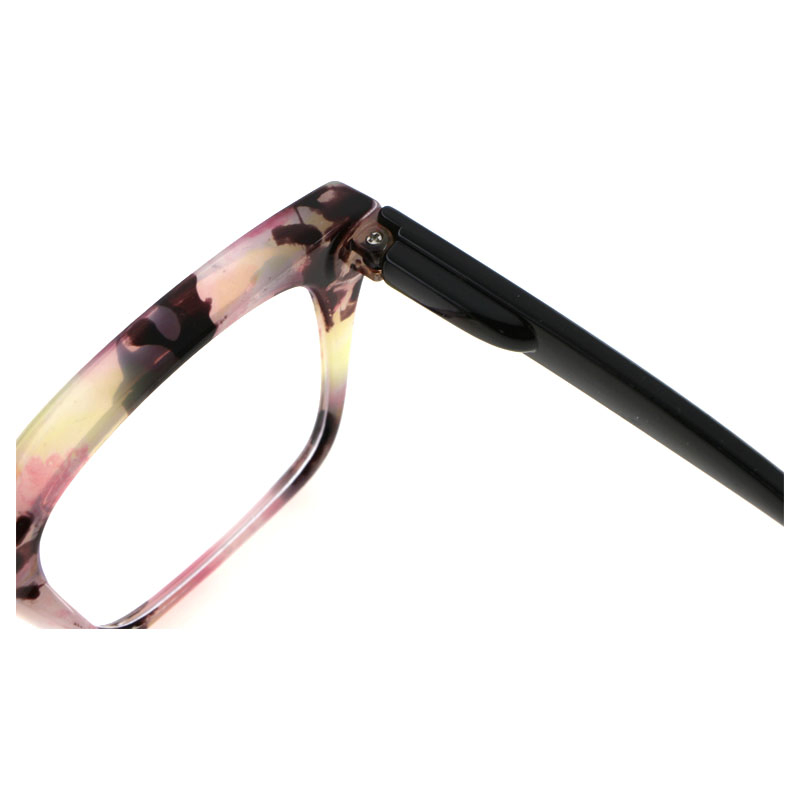 New Fashion Rectangular Tortoise Shell Plastic Colorful Reading Glasses