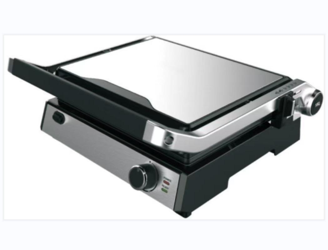Electric Stainless Steel Smokeless Grill Panini Press Grill with Detachable Plate