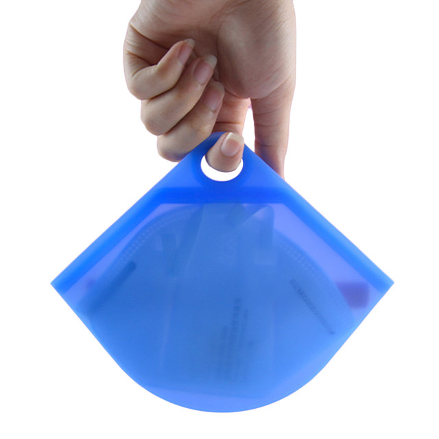 Silicone Facemask Case Storage Box for KN95 Facemask Convenient Carry Facemask Holder
