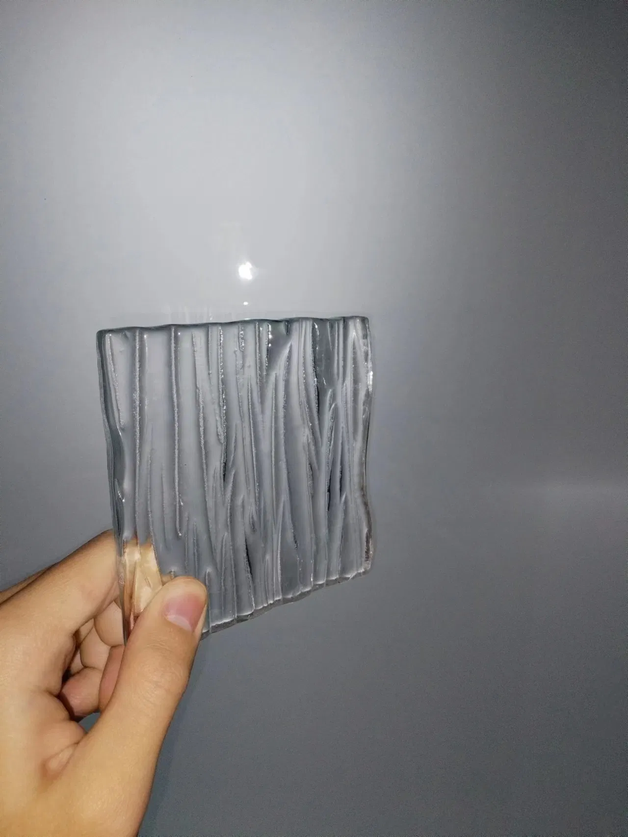 Architectural 8mm 10mm Clear Decorative Texture Art Tempered Kiln Melt Cast Fused Glass for Partitions and Wall Cladding