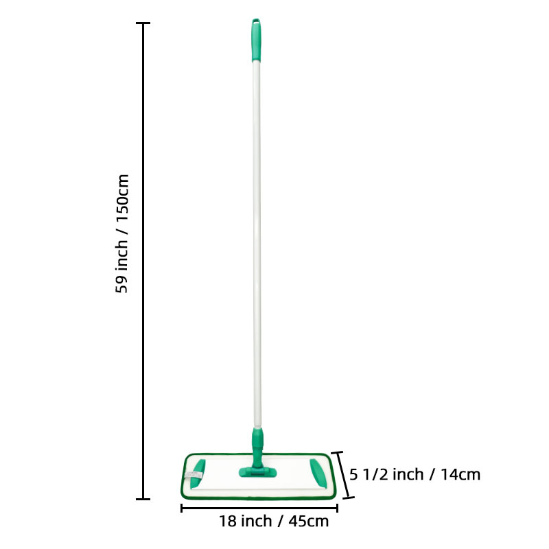 16"/ 24" Flat Microfiber Wet/ Dry Mop with 59" Aluminum Handle