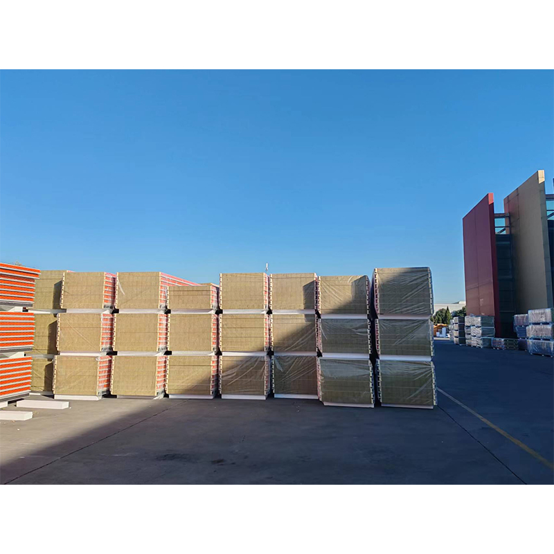 Rock Wool Supplier Soundproof Insulated Wall Panels Rock Wool Sandwich Panel