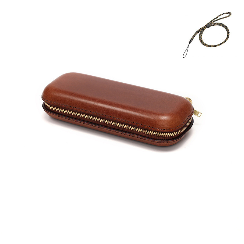 Ea341 High Quality Customized Unique Spectacle Bag Leather Portable Sunglasses Cases Custom Logo for Eyeglasses Hard Shell Zipper Eye Glasses Case