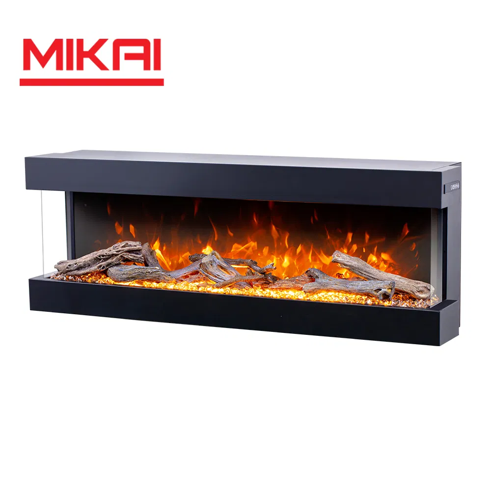Wholesale Built-in High-End Modern 3 Side View Hybrid Flame Living Room Decorating Built in Electric Fireplace