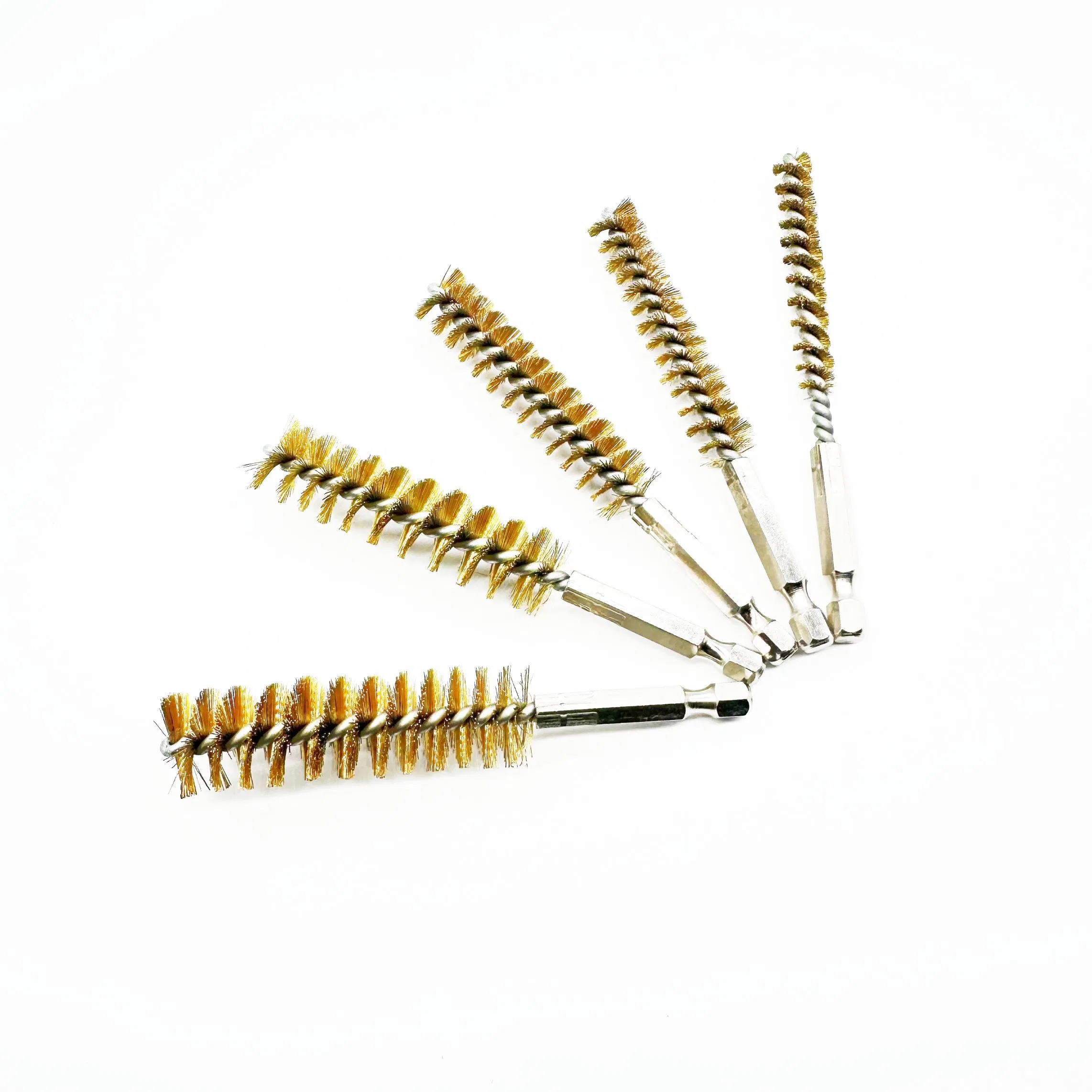 Щетка для труб с латунной щетиной, для электроинструмента