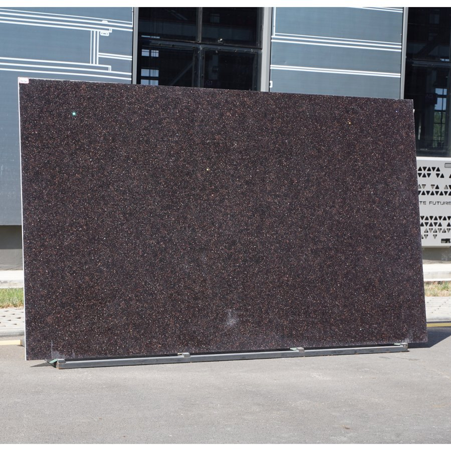 Jade Sparkle Particle Mirror Lym9001 Black Red Quartz Slab Artificial Granite Stone