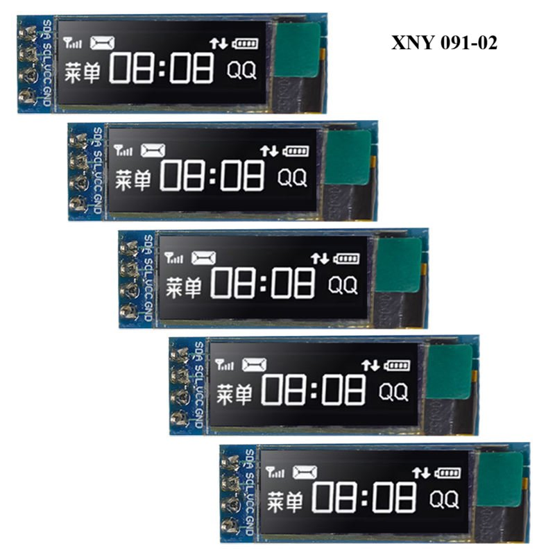 OLED дисплей 0.91 дюйма, 128x32 пикселя, интерфейс I2C