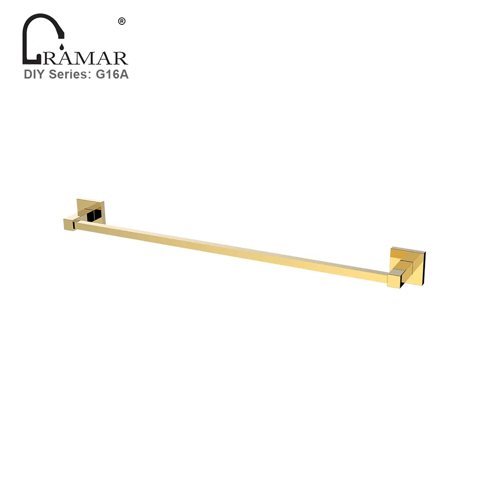 Квадратный полотенцедержатель из латуни и нержавеющей стали