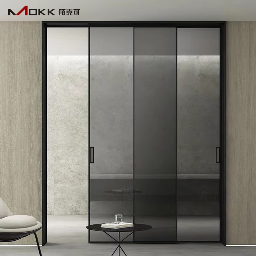 High-Quality Aluminum Alloy Sliding Rail Glass; Sliding Door; Interior Door Glass Doors and Sliding Doors Suitable for Hotels, Villas, and Apartments