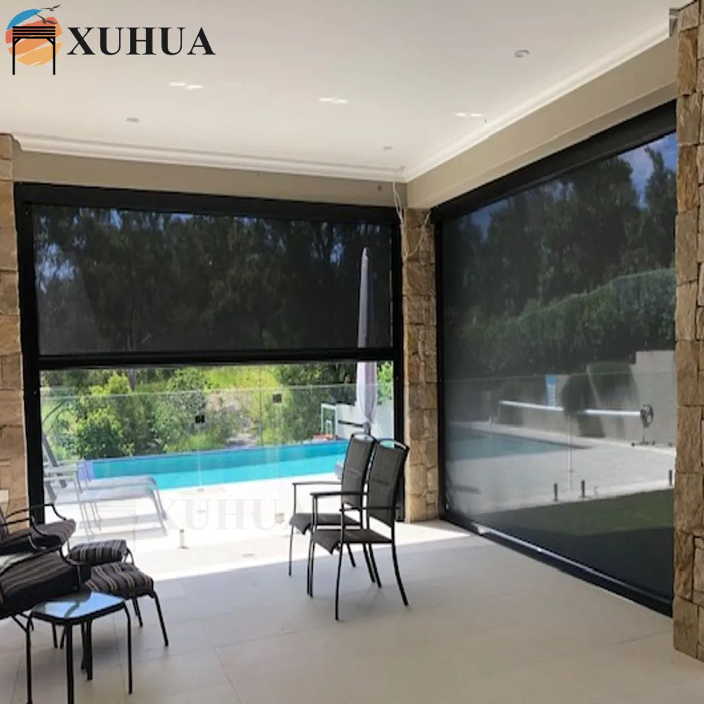 Xuhua Eco-Friendly Outdoor Motorised Manual Shade Patio Waterproof Shutter Ziptrack Blinds