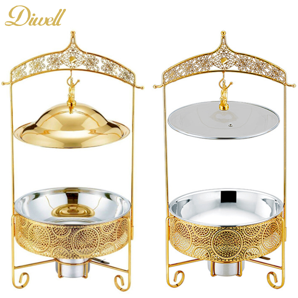 Luxury Buffet Equipment Chafing Dish Hot Food Display Stainless Steel Warmer