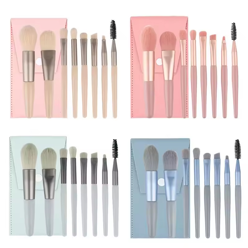 Hot Sale 8PCS Eye Makeup Brush Tools Small Makeup Brush Set Travel Portable Professional Makeup Brushes Logo