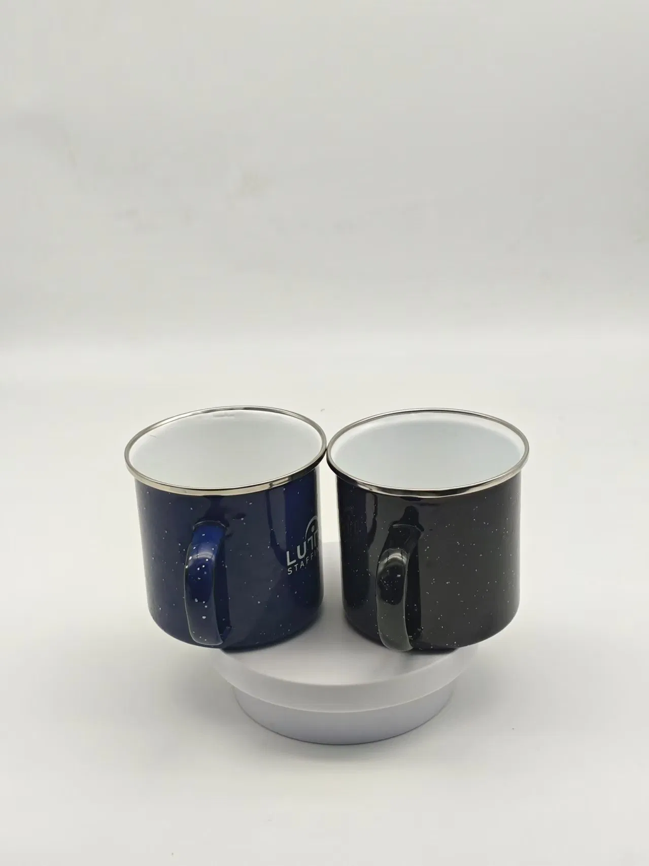 Stylish Enamel Cup with Handle for Hot Beverages