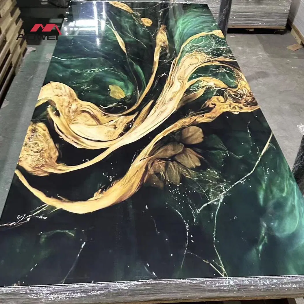 High Quality 1220X2440mm 3mm 3D Printing Wall Cladding PVC UV Marble Sheet