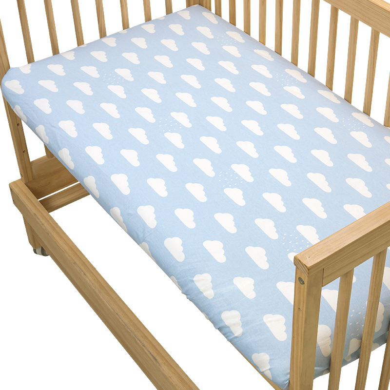 All-Season Jersey-Knit Cotton Breathable Bed Sheets Standard Fitted Crib Sheets