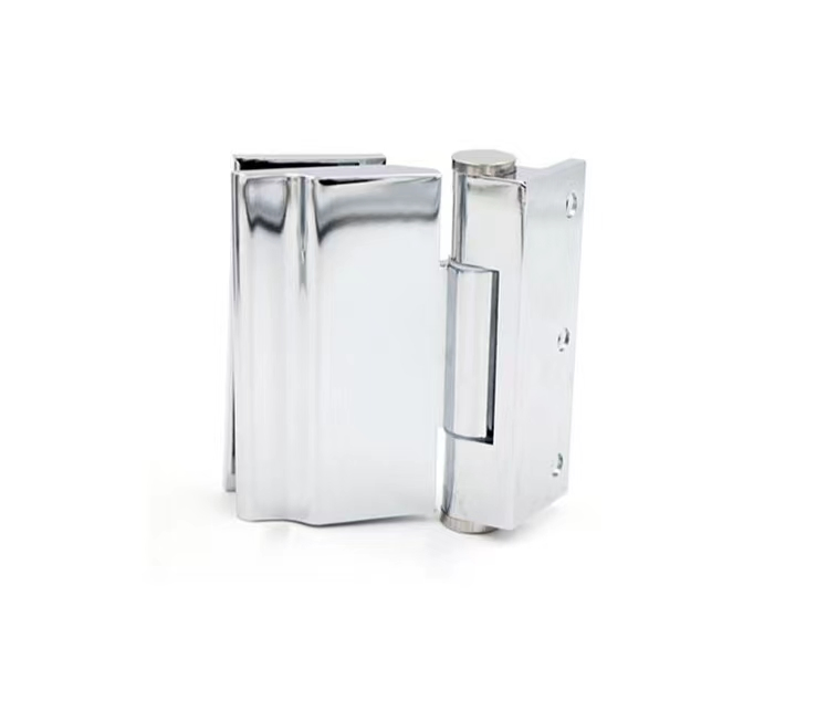 Heavy Duty Bathroom Glass Hardware Office Hotel Brass Adjustable Brass Movable Shower Screen Frameless Glass Door Hinge Irregular China OEM Factory