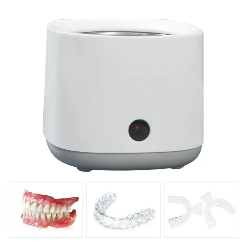 2023 New Luxsmile OEM Mini Dental Sonic Machine Portable Stainless Tank Jewelry Glasses Household Denture Ultrasonic Cleaner