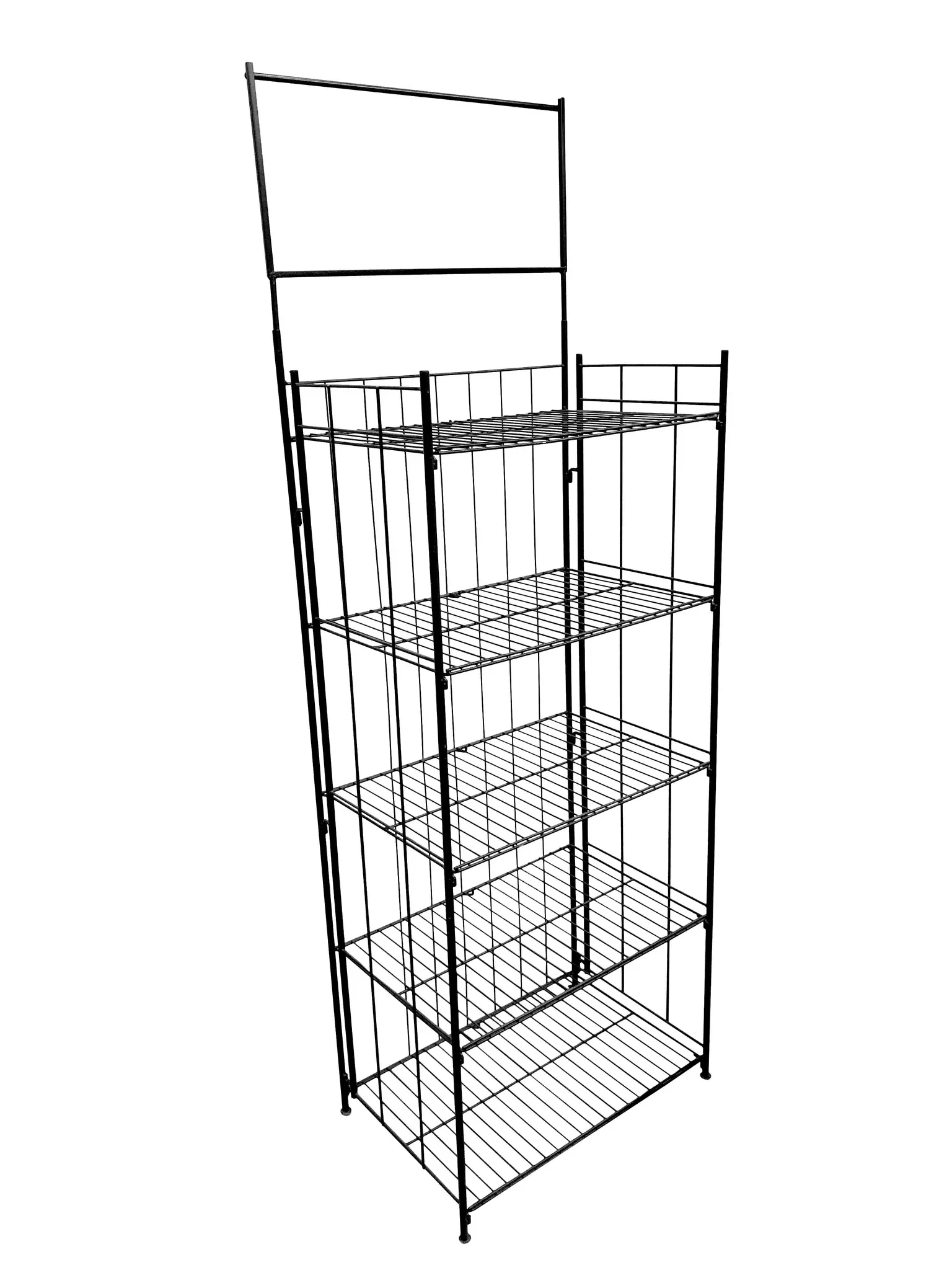 Metal Wire Iron Mesh Flooring Display Grid Rack Custom Wire Mesh Grid Display Rack Shelf
