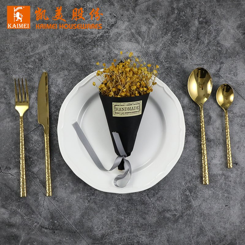 Creative High Grade Golden Mirror Stainless Steel Wedding Tableware