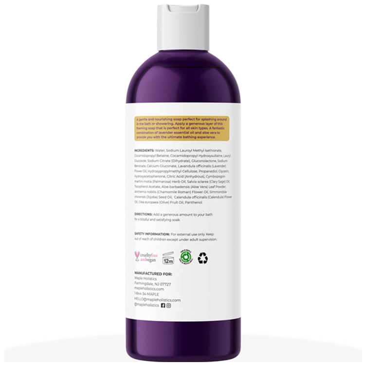 Private Label Premium Lavender Moisturizing and Relaxing Bubble Bath
