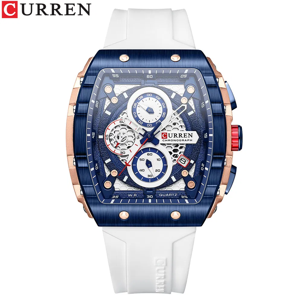 Hot Brand Curren Neutral Waterproof Calendar Men's Multi Functional Quartz Watch
