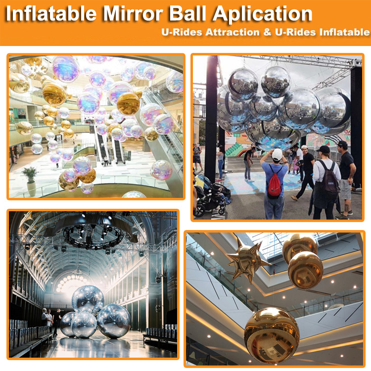Customizable High-Quality Inflatable Mirror Ball with Logo for Shopping Malls Trade Shows