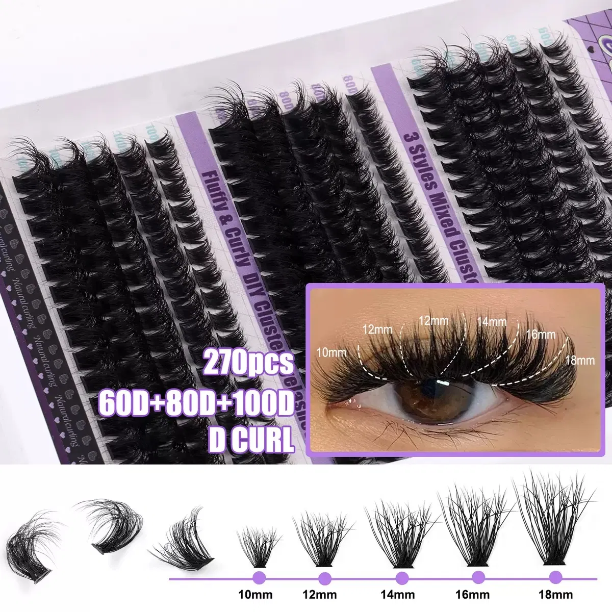 Cluster Lash D Curl DIY Individual Eyelash Extensions Book
