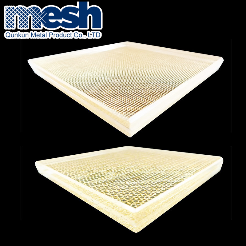Glass Laminated Stainless Steel Metal Mesh