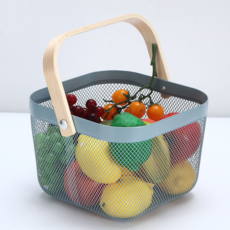 Drain Basket Kitchenware Dirty Clothes Vegetable Storage Box Picnic Fruit Basket