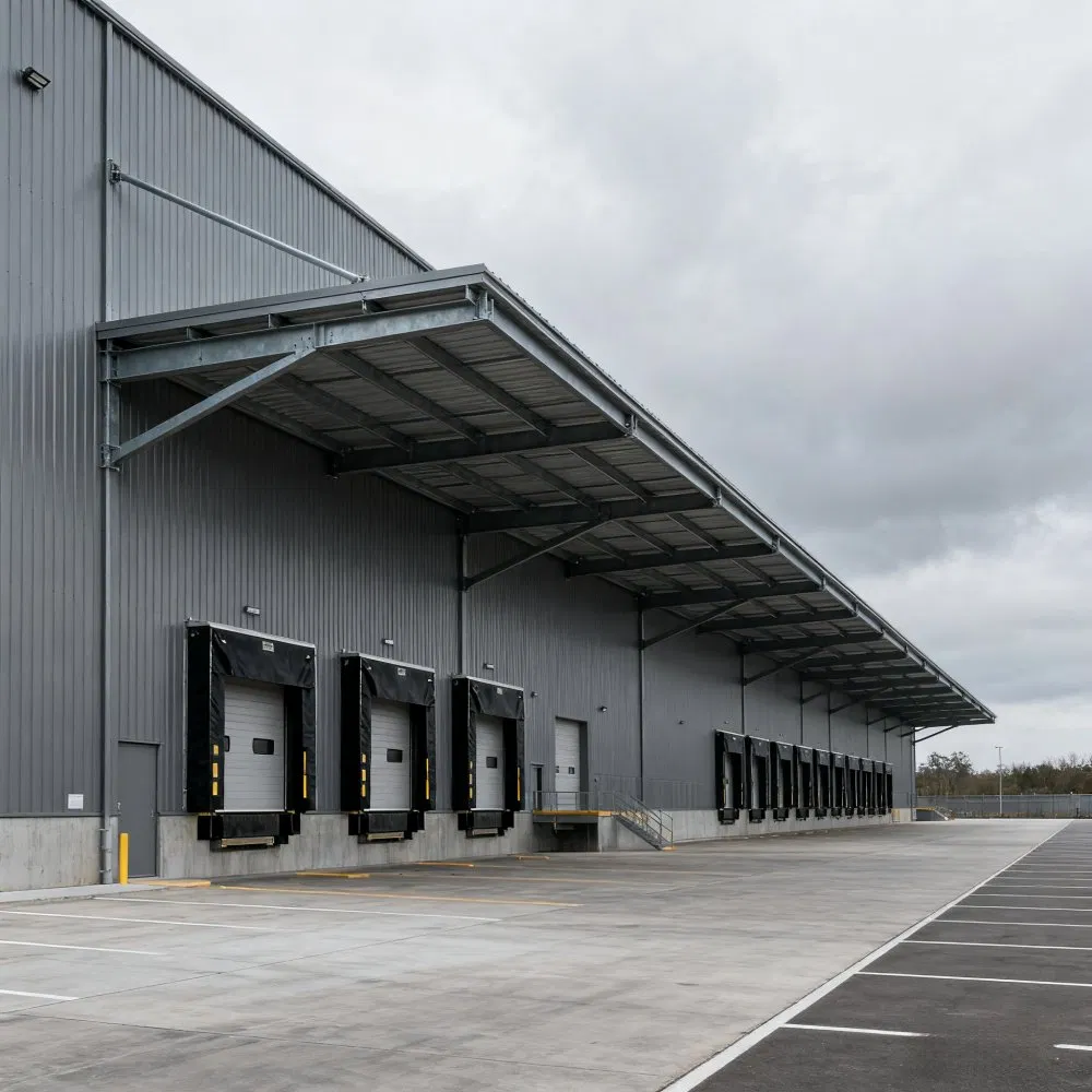 High-Strength Prefab Steel Garage with Custom Doors, Snow Load Resist, Heat Insulation, CE, 15-20 Days Delivery, for Suburban Homes/Repair Shops