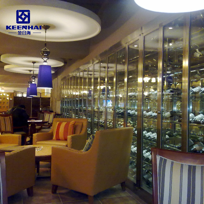 Bespoke Metal Stainless Steel Wine Display Shelves Wine Rack