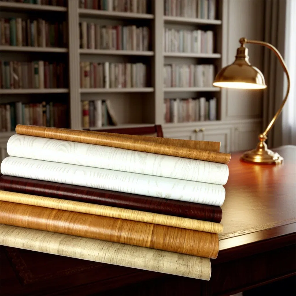 High Flexibility Self-Adhesive Wood Grain PVC Wrap Film, Conforms to Complex Profiles, for Moulding & 3D Wrapping Self Adhesive Sticker