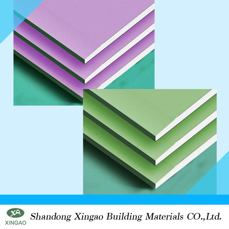 Moisture Resistant Gyspum Board for Ceiling and Partition